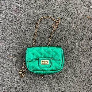Emerald Quilted Chain Bag